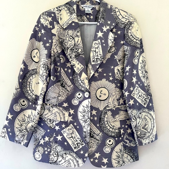 Vintage Paolo Santini 100% silk print blazer - Size 10 - Circa 80’s - Unworn - Picture 1 of 3